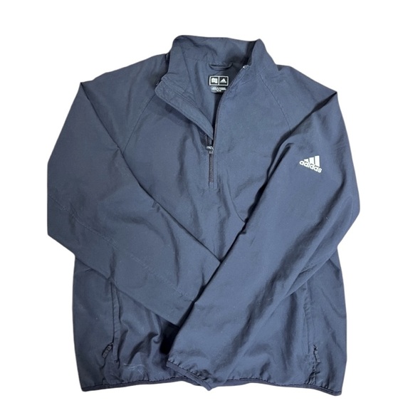 Adidas size medium black quarter zip windbreaker in excellent like-new condition - Picture 1 of 4